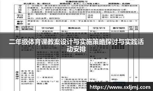 二年级体育课教案设计与实施策略探讨与实践活动安排